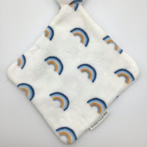Blankets & Beyond Baby Lovey White Rainbow Bunny Rabbit No Face Plush Boy Girl - Picture 2 of 7